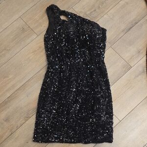Elegant Black Sequin Dress